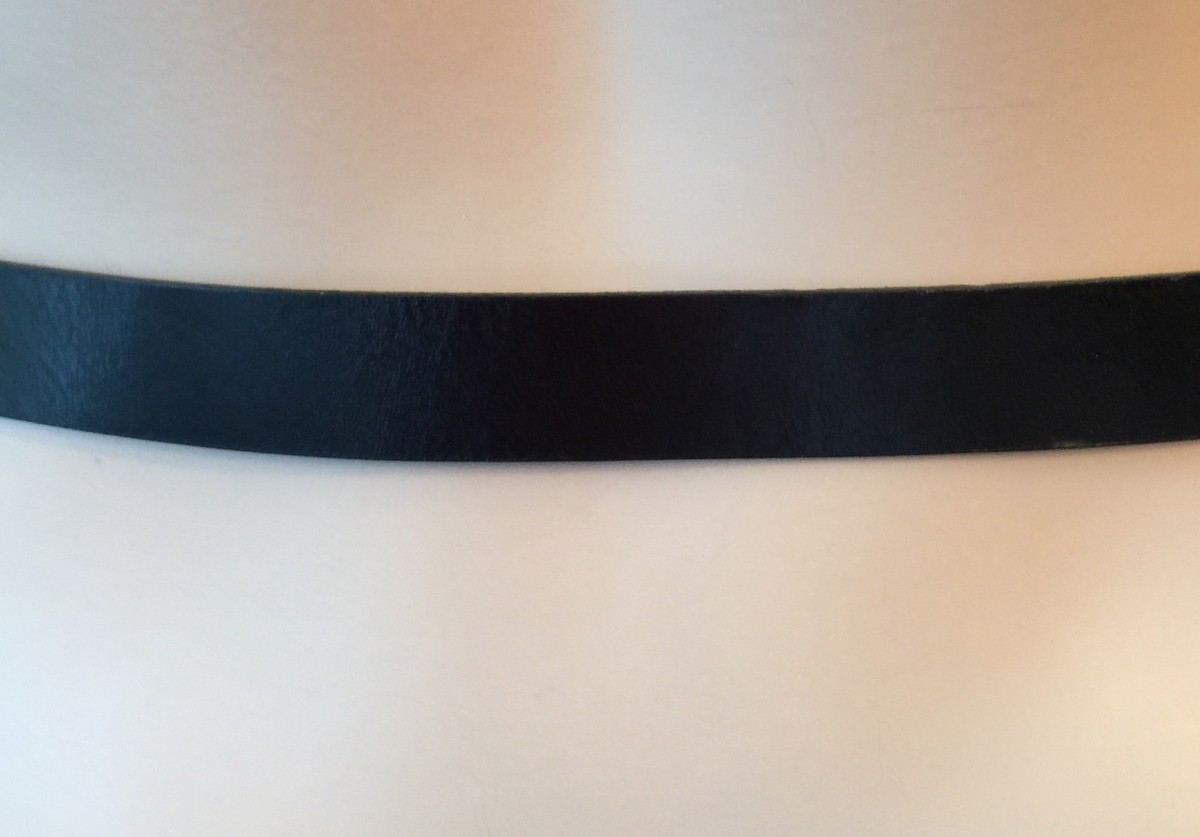 St. John Black obi style leather belt NWT medium $210 retail chic! NWT St. John Collection black leather belt women size M | eBay main image 2