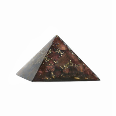 Schokokristall - Orgonit Pyramide mit Edelstein | Jaspis | Mookait | Quarze