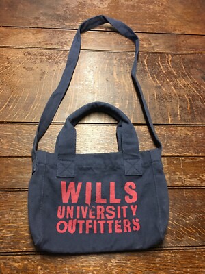 Jack Wills University Outfitters Navy Canvas Crossbody Shoulder