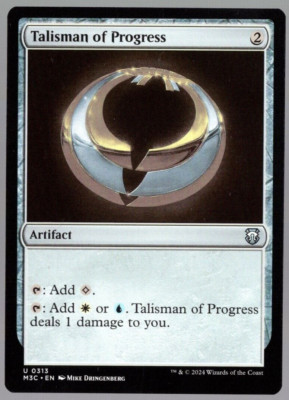 Talisman of Progress 0313 Uncommon Non Foil Modern Horizons 3 MTG Near Mint