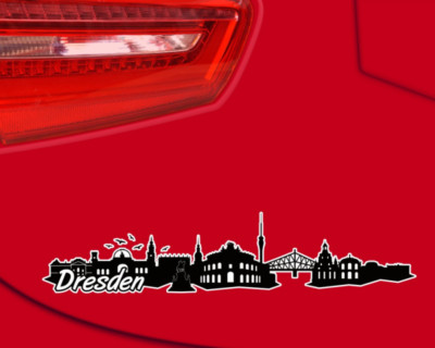 Samunshi Dresden Skyline Aufkleber Sticker Autoaufkleber City Gedruckt