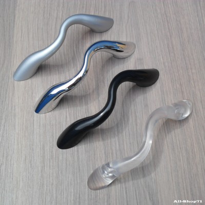 Möbelgriffe 64 mm Kunststoff Schubladengriffe schrankgriffe Chrom