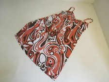 INC Sundress Clay/White/Black Polyester Spandex Female Adult Size S