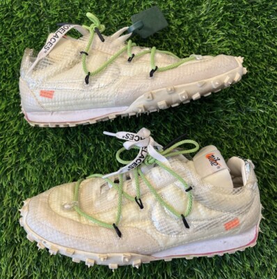 Nike x Off-White Waffle Racer Electric Green Womens Size 7.5 Sneakers CD8180-100