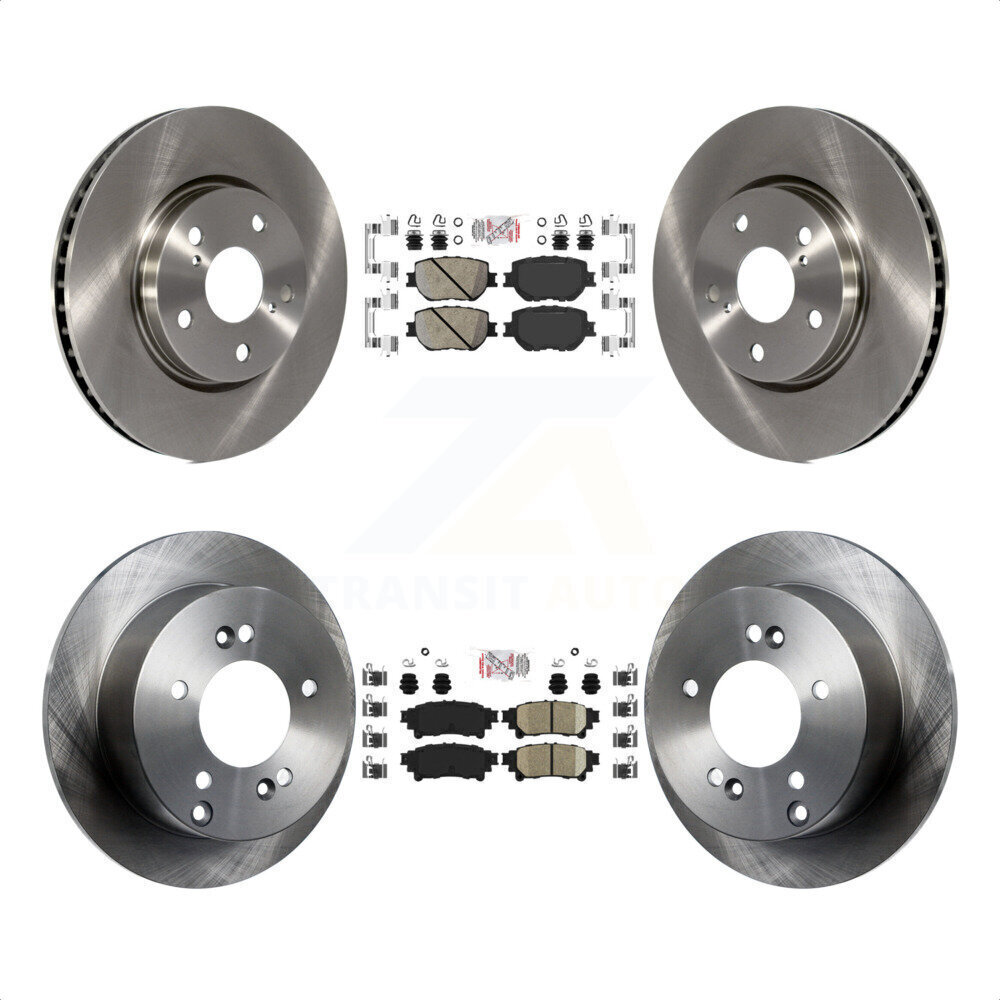 Front Rear Integrally Molded Pads And Disc Brake Rotors Kit For Lexus