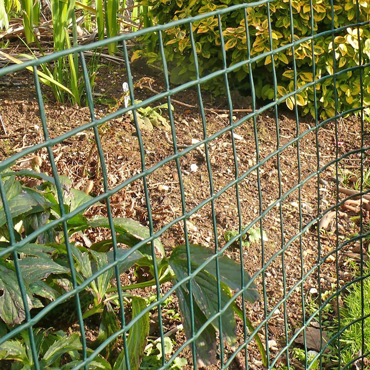 Green Plastic Garden Fencing Plant Mesh Fence 5mx0.5m Roll 50mm Square