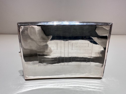 VINTAGE CHINA HAND MADE SILVER PLATED CIGARETTES CASE BOX WITH SILVER DRAGON - Picture 5 of 18