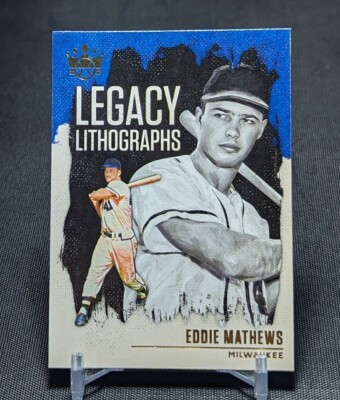 Eddie Mathews Legacy Lithographs 2021 Diamond Kings Card #LL-12 Milwaukee Braves