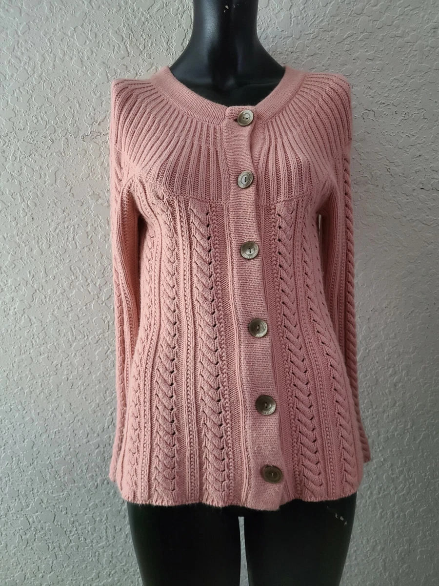 J Jill Womens XS Pink Knit Cardigan Sweater | eBay