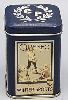 kleine Teedose 'QUEBEC' Retro Blechdose ca4,4x4,4x6,5cm hoch TOP Kaufladen Puppe