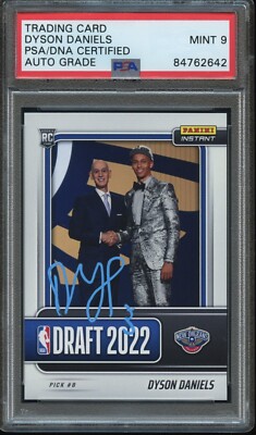 2022 Panini Instant Draft Night #8 Dyson Daniels Auto /735 PSA/DNA 9 Mint
