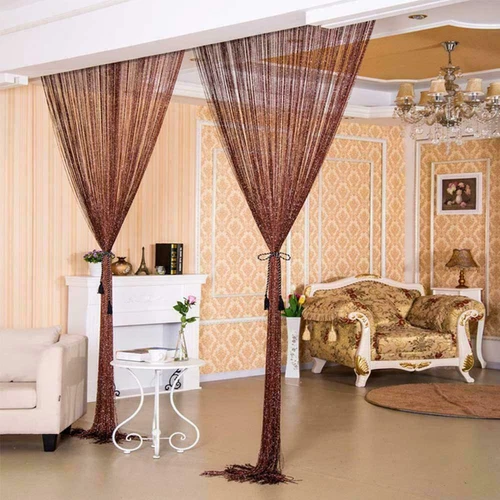 Beaded String Curtain Panels Door Fly Screen Room Divider Net Hanging Curtains - Picture 2 of 18