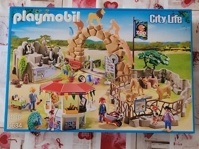 NEUF RARE PLAYMOBIL 6634 CITY LIFE LE GRAND ZOO 175 PIECES VILLE ANIMAUX 2014