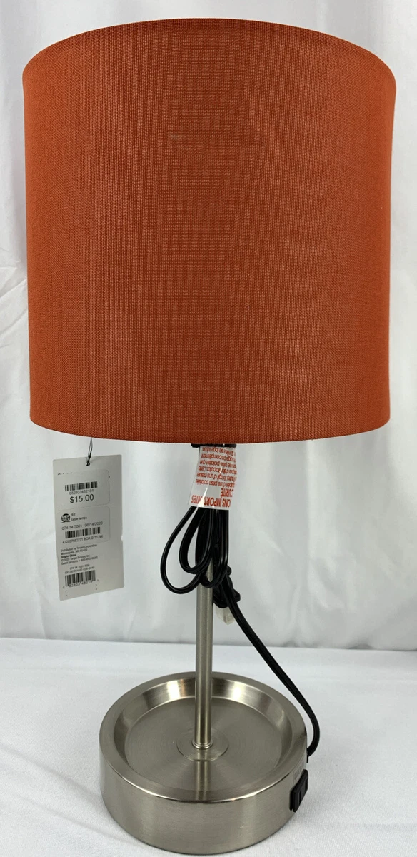 Room Essentials Stick Lamp Red Shade for Bedrooms Living Rooms Dens Etc