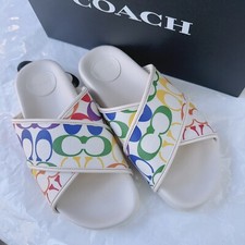 NWT Coach Rainbow Signature Crossover Sandal CI899 Men s Size 11