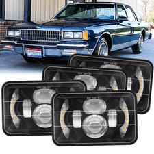 4pcs 4x6 Led Headlights Hilo Beam Whalo Drl For 1977-1986 Chevrolet Caprice