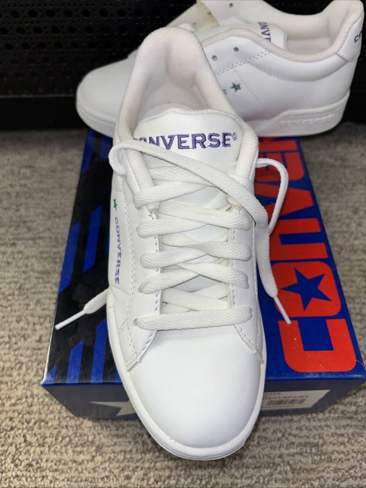 Женские винтажные Converse клуб наследия кроссовок Sz 7 белый в коробке неиспользованный запас  - Изображение 4 из 4