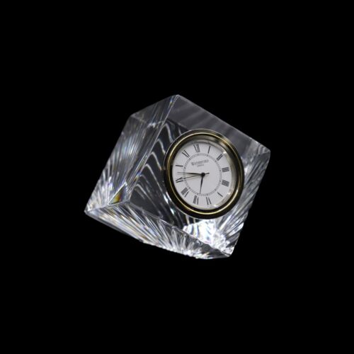 Waterford Crystal “Meridian” Cube Quartz Desk Clock - UNTESTED - Picture 1 of 6