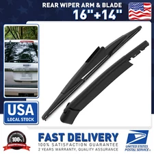 New Rear Windshield Back Wiper Arm Blade Set 16"+14" OEM Replacement All Season