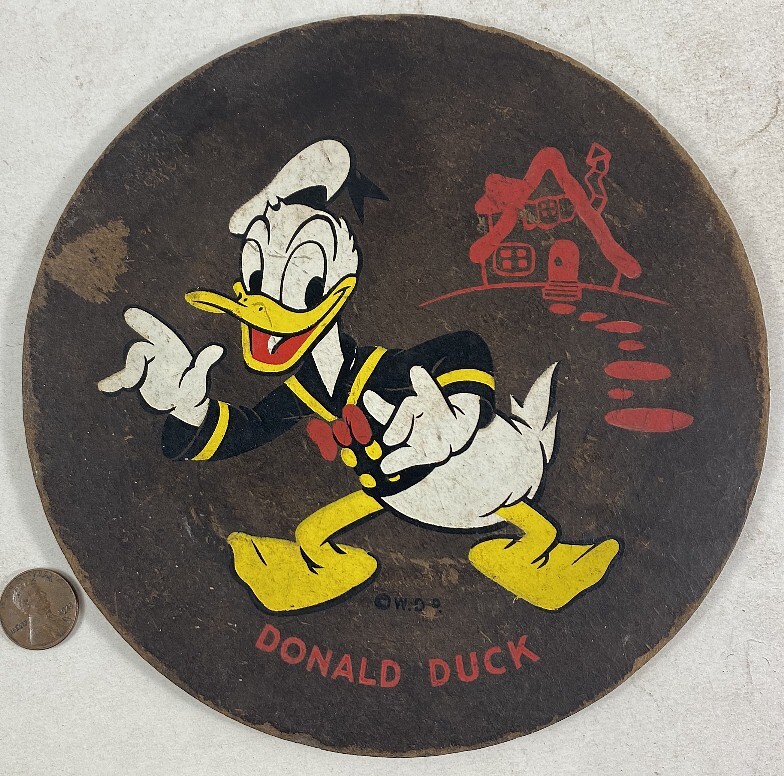 Vintage 1930's Disney Donald Duck Press Wood Sign Borgfeldt | eBay