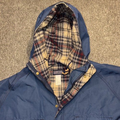Vintage Lands' End Great Scot Parka Men's Large Blue Wool Lining Field Jacket - Picture 13 of 19