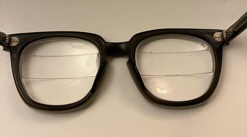 Titmus Engineer Cross Dark Brown Frames Z87 6 Square Glasses 1960s Tri-Level - Picture 10 of 18