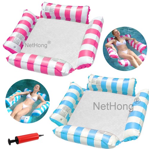 2pcs Inflatable Portable Floating Water Hammock Float Pool Bed Swimming Chair - Picture 2 of 30