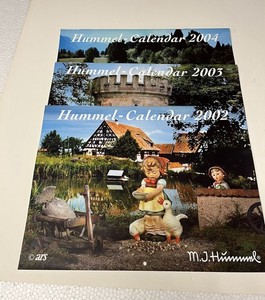 3 Vintage Collectible Hummel Calendars, 2002,2003,2004. Excellent Condition.