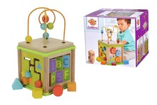 Eichhorn Multifunktionaler Holzwürfel – Puzzle zum Zuordnen von Formen