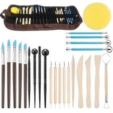 Polymer Clay Tools Modeling Clay Sculpting Tools Set with Air Dry Clay 24Pieces
