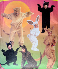 EASY McCalls 8953 Sew Pattern Adult Teen Halloween Costumes Cat Lion Bear Bunny