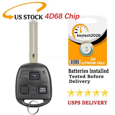 3 Button Remote Control Car Key Fob For Lexus ES330 RX330 SC430 2004-2007 4D-68