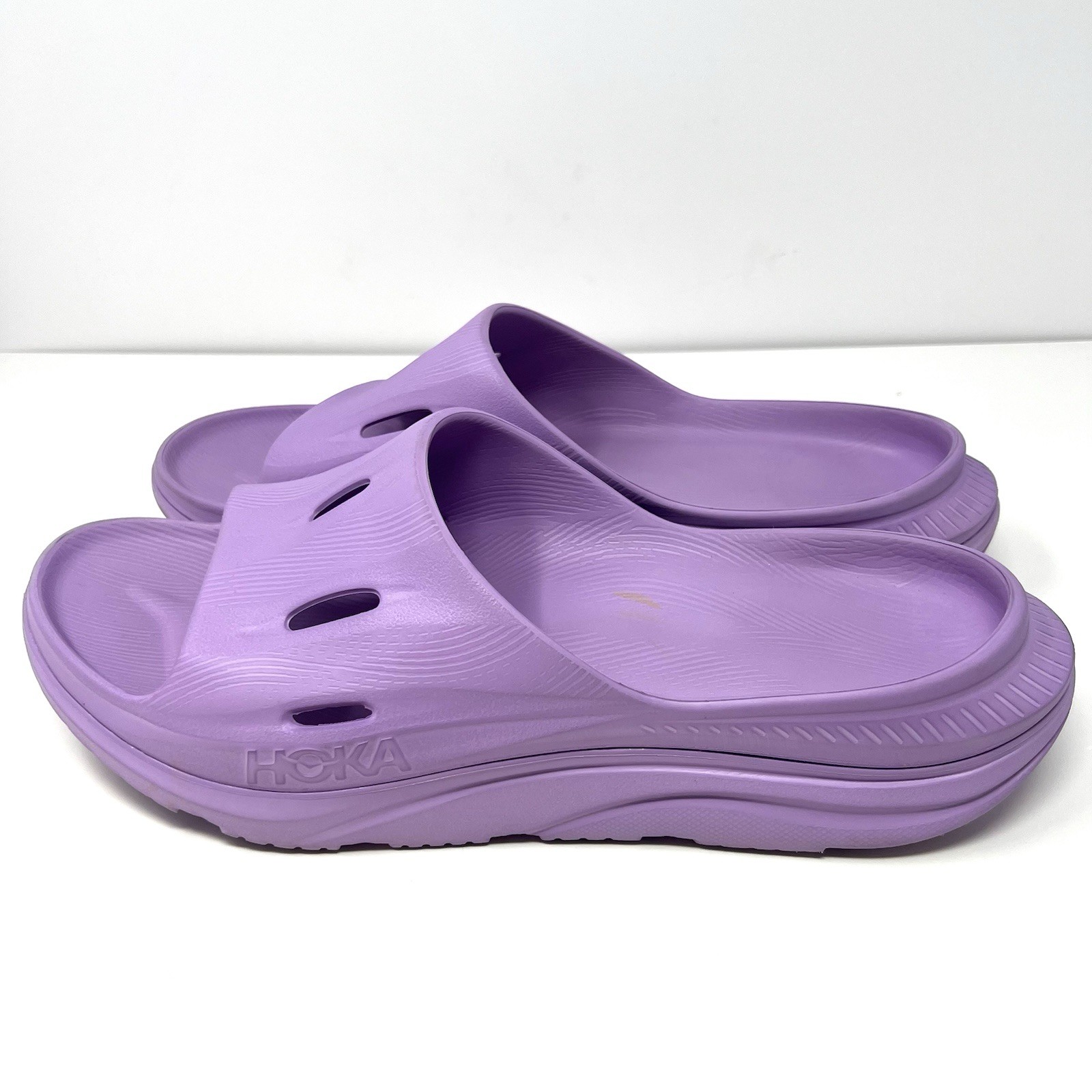 Hoka One Men’s Ora 3 Recovery Sandal Slide Sz 13 Violet Bloom 1135061 VBVBL GUC thumbnail 5