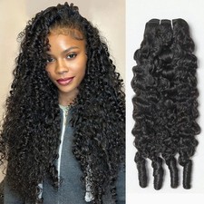Burmese Curly Human Hair Bundles Deep Wave Raw Human Hair Weave Extensions