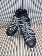 CCM SI Ice Hockey Skates Size 3 Youth Black White Red Pre-Owned