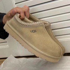 Women's UGG Tasman Classic Wool Slipper Suede Flats Shoes Brand New Sand