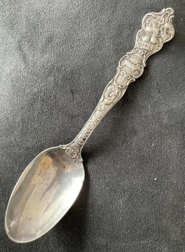 Antique Wallace Sterling Silver Spoon Zodiac March Aries Mono