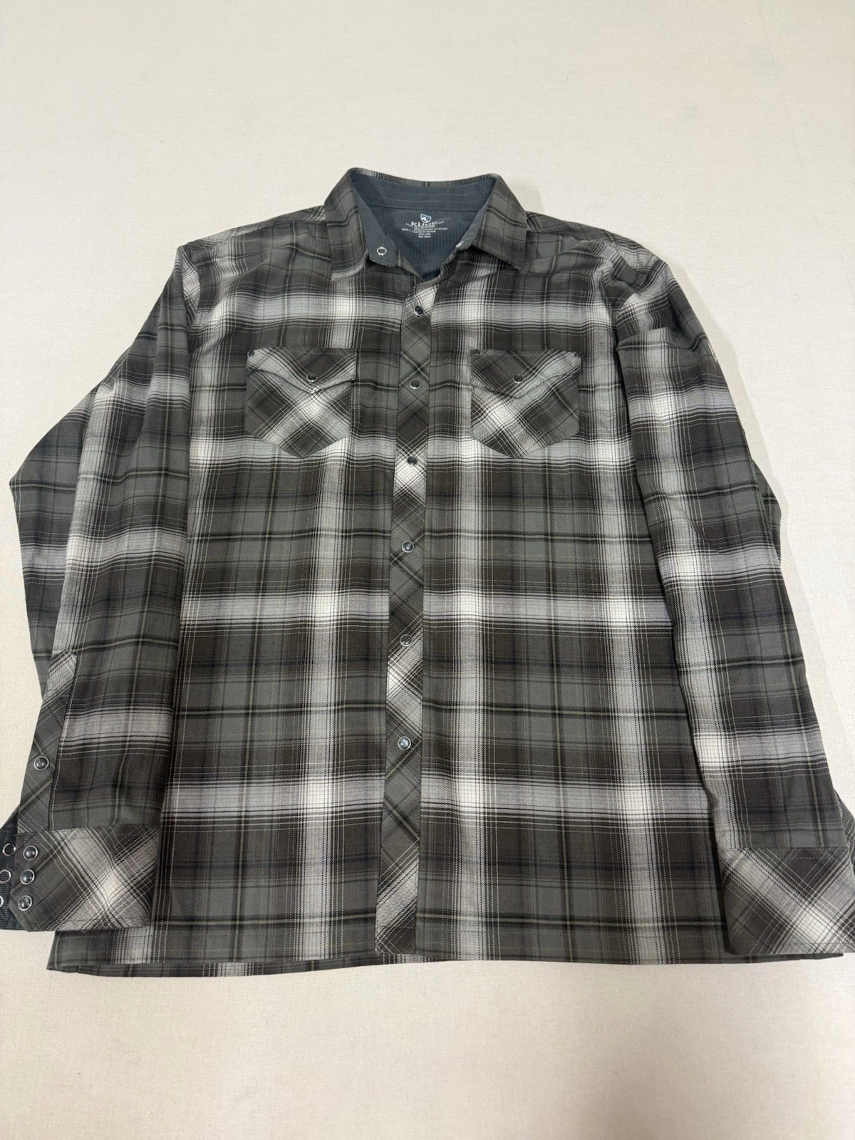 KUHL Men’s Flannel Shirt XL LowDown Plaid Pearl Snap Long Sleeve Outdoor 192
Opens in a new window o