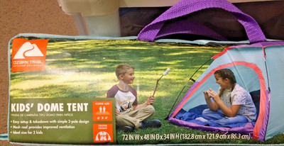 Ozark Trail Kids' 6' x 4' Dome Tent   Ideal for 2 Kids  Camping- Sleepovers