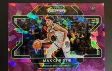 2022-23 Panini Prizm Draft Picks - Max Christie #90 Purple Ice Prizm SP 038/149