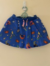 Mini Boden Girls Blue Mermaid Ocean Doodle Short Skirt 5-6Y bundling available 