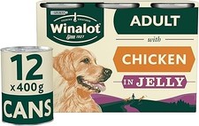 WINALOT Classics Mixed in Jelly Chicken Wet Dog Food Cans 12x400g 3.36 per kilo