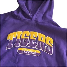 LSU Tigers Royal Purple Hoodie Sweatshirt Men s Large