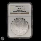 2004 American Silver Eagle NGC MS69 Brown Label -E367