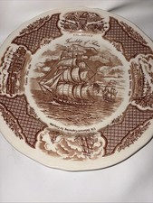 Alfred Meakin Fair Winds Friendship of Salem Transferware Plate Staffordshire