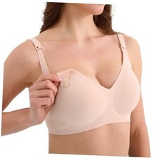 Comfort Nursing Bras for Breastfeeding Sleeping Maternity Bra Medium Nude