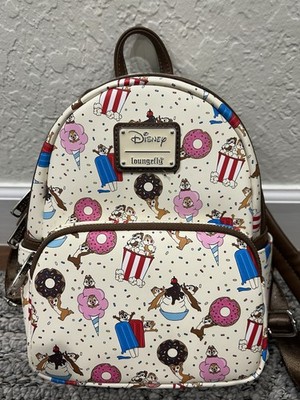 Loungefly Disney Chip & Dale Snacks Treats Print Mini Backpack, Multicolor