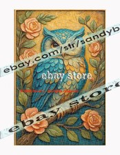 1000 piece jigsaw puzzle Forest Owl Floral Nature woodland