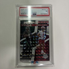 🔥🔥🔥🔥GARRETT WILSON & EMEKA EGBUKA /25 🔥🔥🔥🔥PSA 7 2025 Panini Mosaic 
