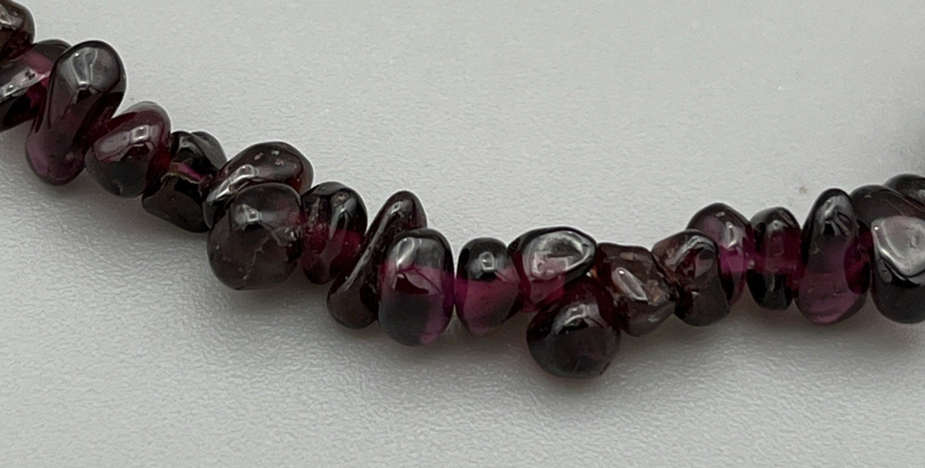 Vintage Natural Garnet Chip Bead Necklace 88cm lo… - image 4